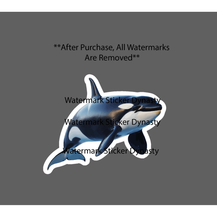 Orca Sticker Waterproof Decal Killer Whale Ocean Animal Outdoor Wild Gift NEW