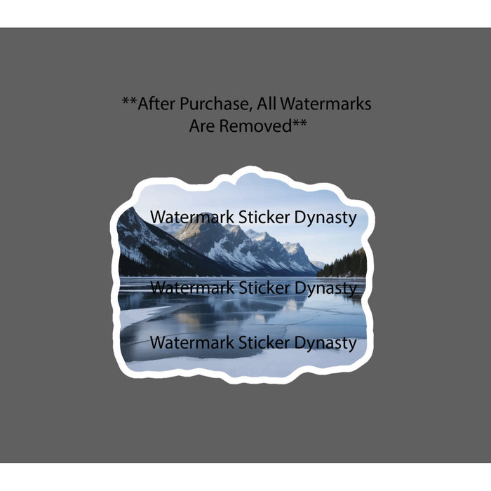 Frozen Lake Sticker Waterproof Decal Winter Ice Mountain Scene Outdoor Gift NEW