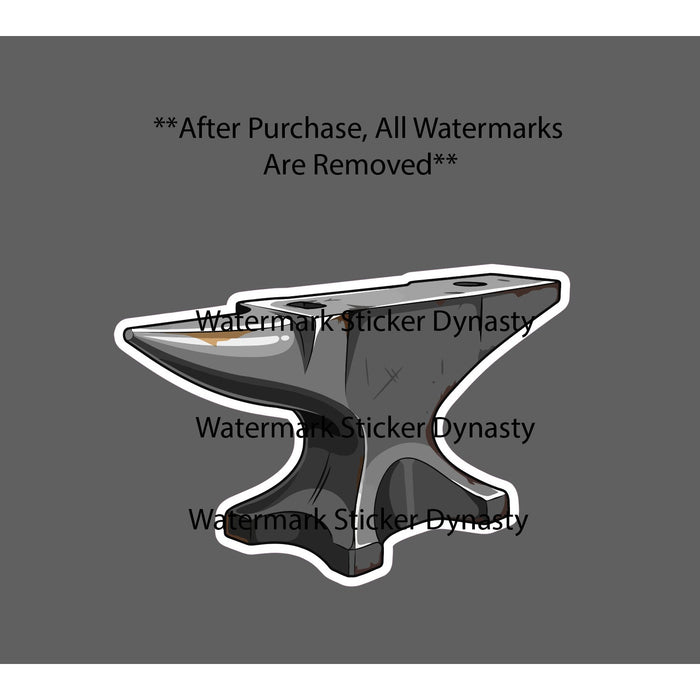 Anvil Sticker Waterproof Decal Metal Knife Sword Blade Smith Blacksmith Gift NEW