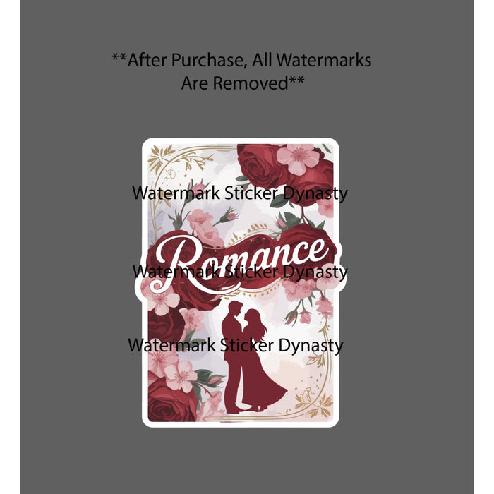 Romance Book Sticker Waterproof Decal Flower Floral Rose Love Reader Gift NEW