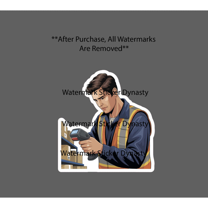 Warehouse Worker Sticker Waterproof Decal Stocking Job Work Business Gift NEW