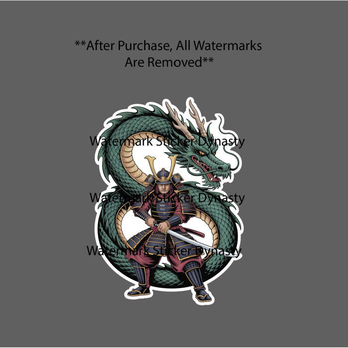 Samurai Sticker Waterproof Decal Dragon Warrior Katana Japan Soldier Gift NEW