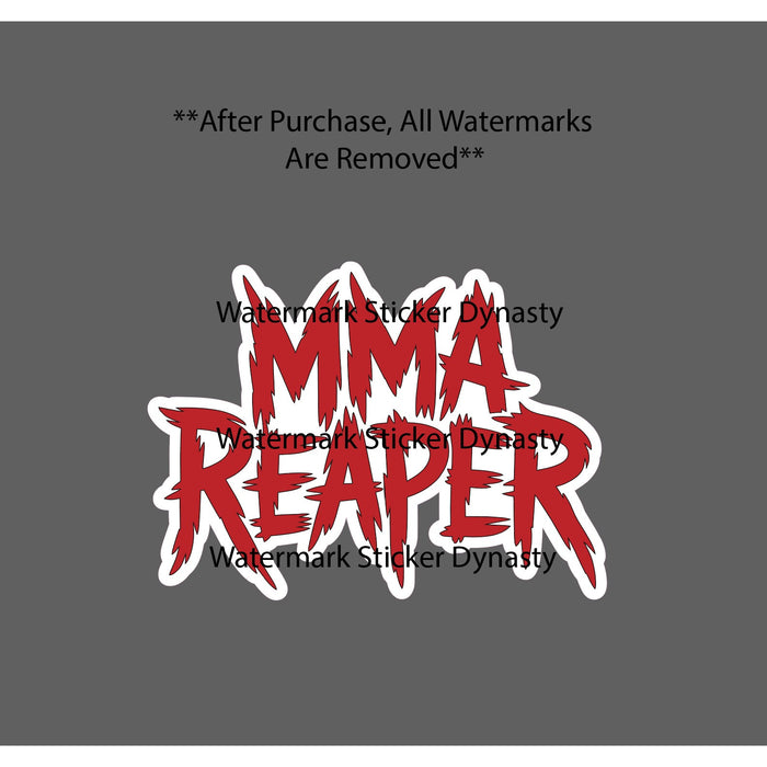MMA Reaper Sticker Waterproof Decal Mixed Martial Arts Fighting Sports Gift NEW