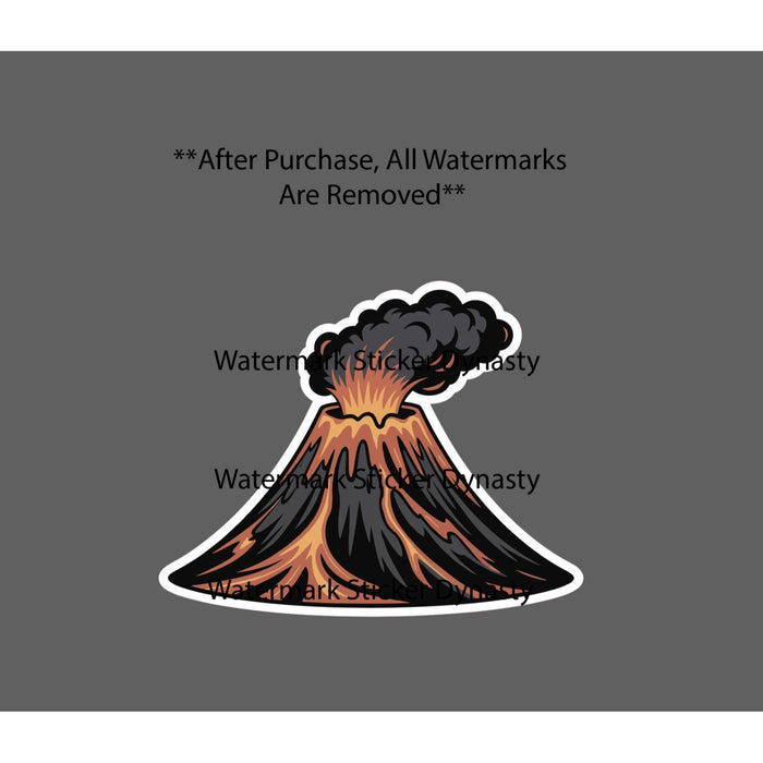 Volcano Sticker Waterproof Decal Natural Lava Earth Travel Nature Gift NEW