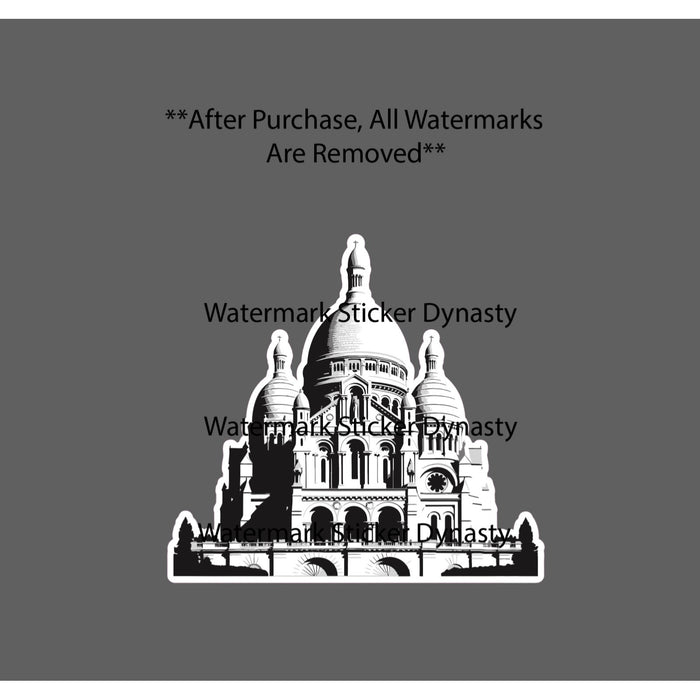 Sacre Coeur Basilica Sticker Waterproof Decal Church Faith Jesus Gift NEW