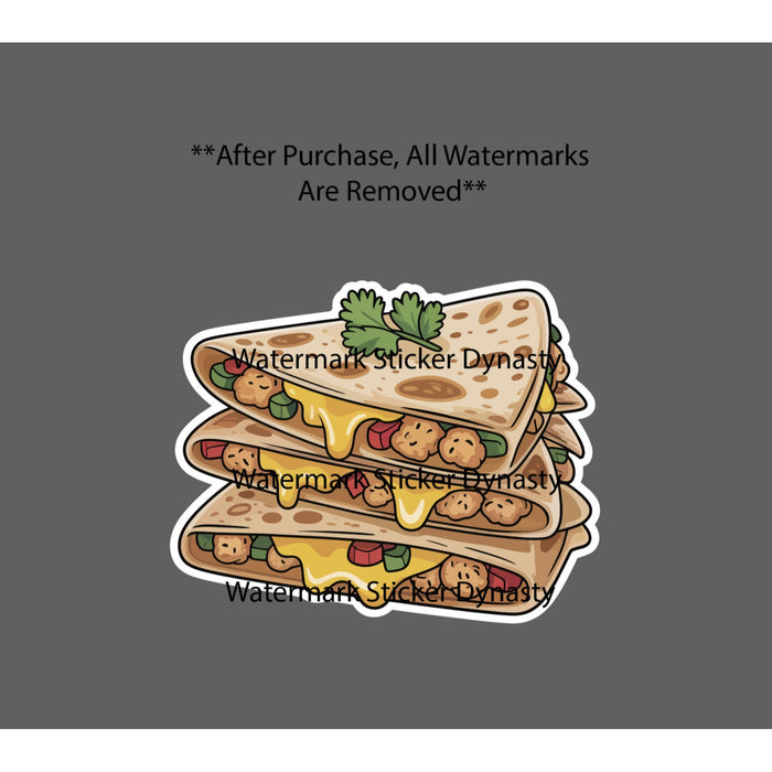 Quesadilla Sticker Waterproof Decal Food Dinner Lunch Gift NEW
