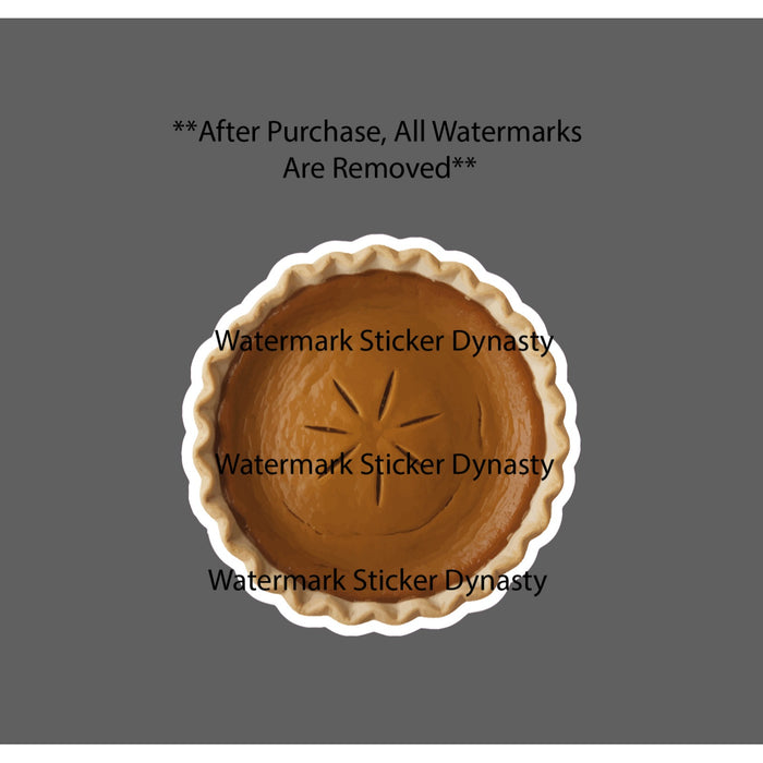 Pumpkin Pie Sticker Waterproof Decal Food Dessert Dinner Baking Bake Gift NEW