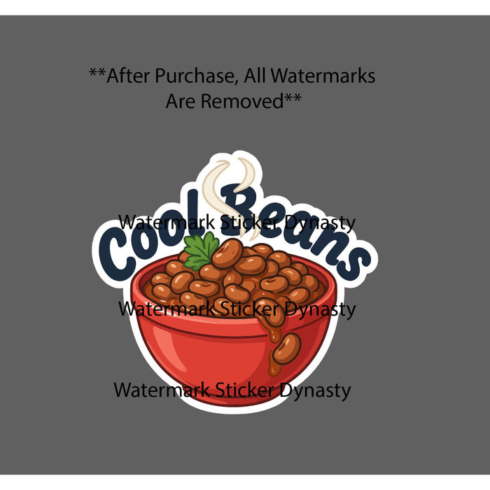 Cool Beans Sticker Waterproof Decal Food Quote Saying Funny Humor Gift NEW