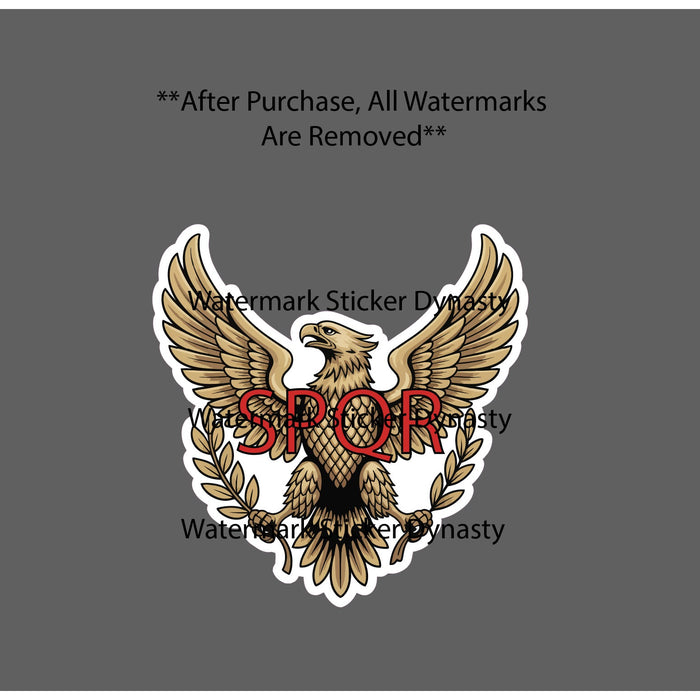 Roman Eagle Sticker Waterproof Decal SPQR Gold Mark Of The Legion Rome Gift NEW