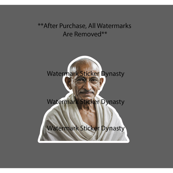 Mahatma Gandhi Sticker Waterproof Decal India Peace Protest Gift NEW