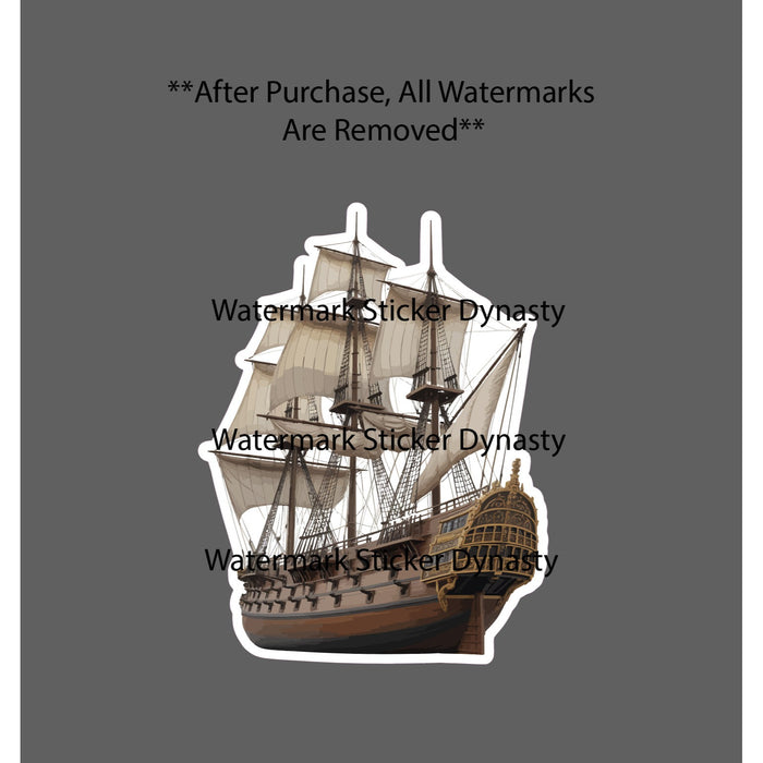 Spanish Galleon Sticker Waterproof Decal Travel History Trade War Nautical NEW