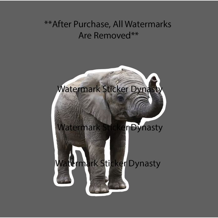 Baby Elephant Sticker Waterproof Decal Animal Wild Wildlife Cute Gift NEW