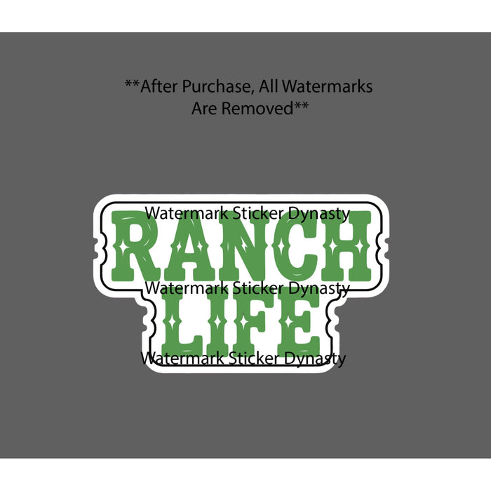 Ranch Life Sticker Waterproof Decal Rancher Outdoor Cattle Farm Gift NEW