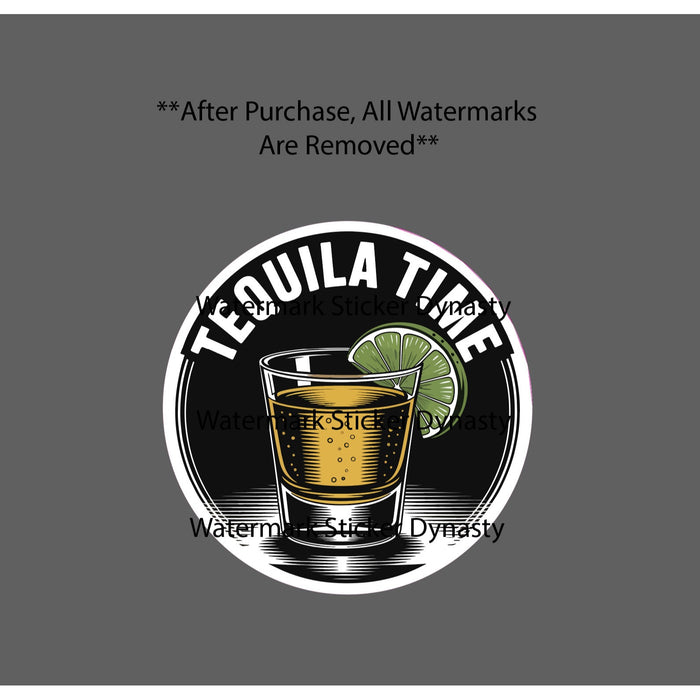 Tequila Time Sticker Waterproof Decal Shot Bar Liquor Lime Party Gift NEW