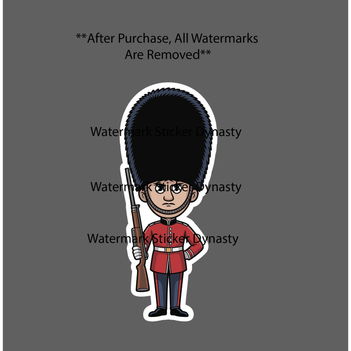 Queens Guard Sticker Waterproof Decal Great Britian England Soldier Gift NEW