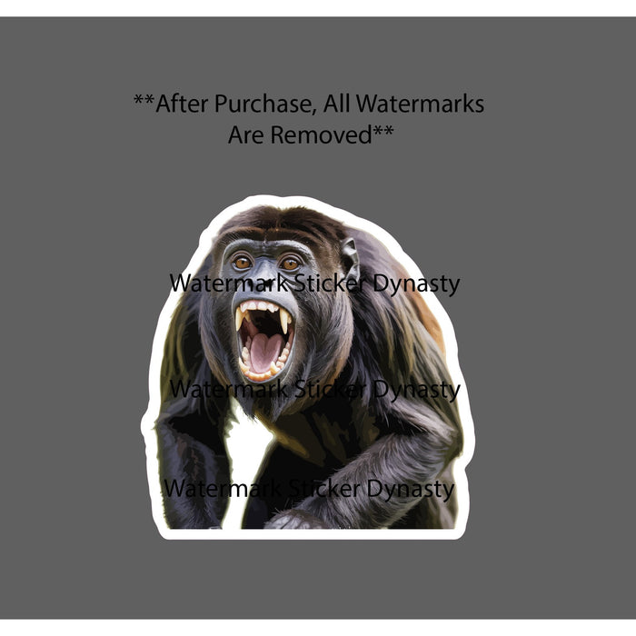 Howler Monkey Sticker Waterproof Decal Animal Primate Wildlife Nature Gift NEW
