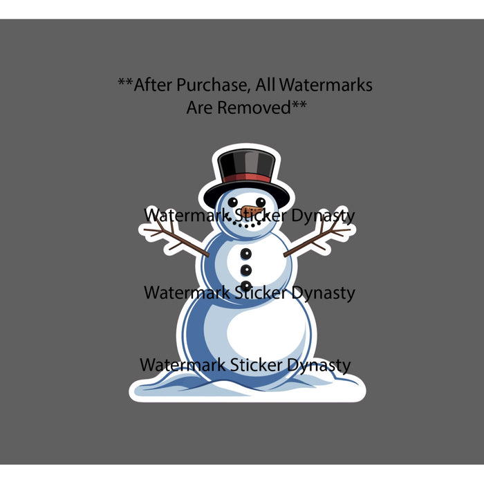 Snowman Sticker Waterproof Decal Winter Snow Outdoor Fun Gift NEW