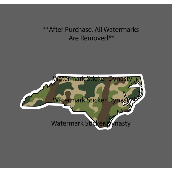 North Carolina Sticker Waterproof Decal Camo Outdoor Hunting Fishing Gift NEW