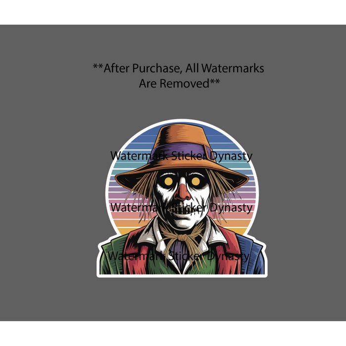 Scarecrow Sticker Waterproof Decal Corn Horror Scary Book Movie Maze Gift NEW