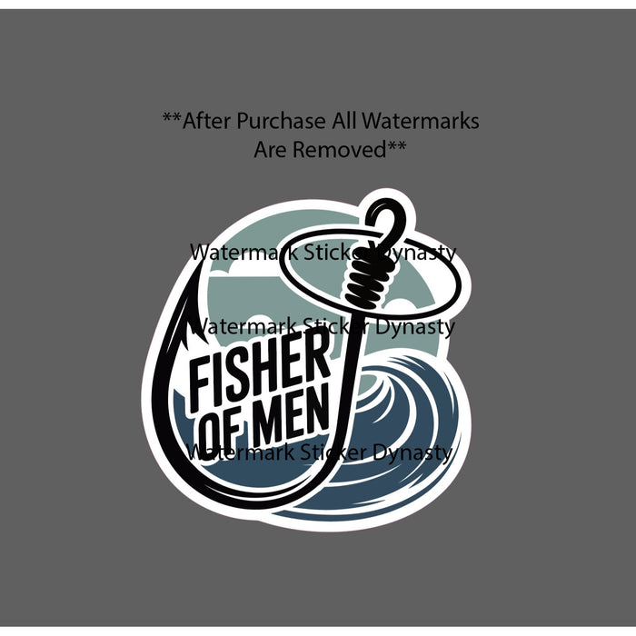 Fisher of Men Sticker Waterproof Decal Jesus Faith Christian Gift NEW
