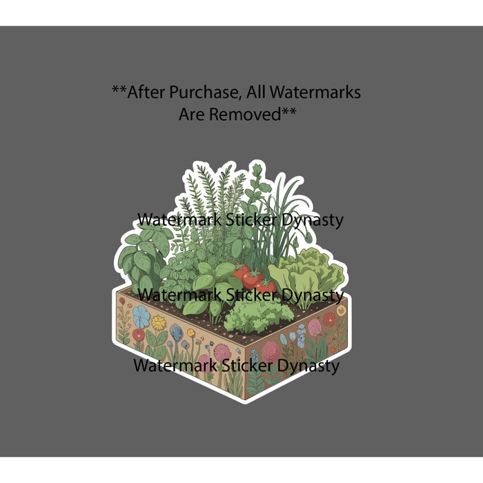 Raised Bed Sticker Waterproof Decal Greens Vegetables Garden Home Gift NEW