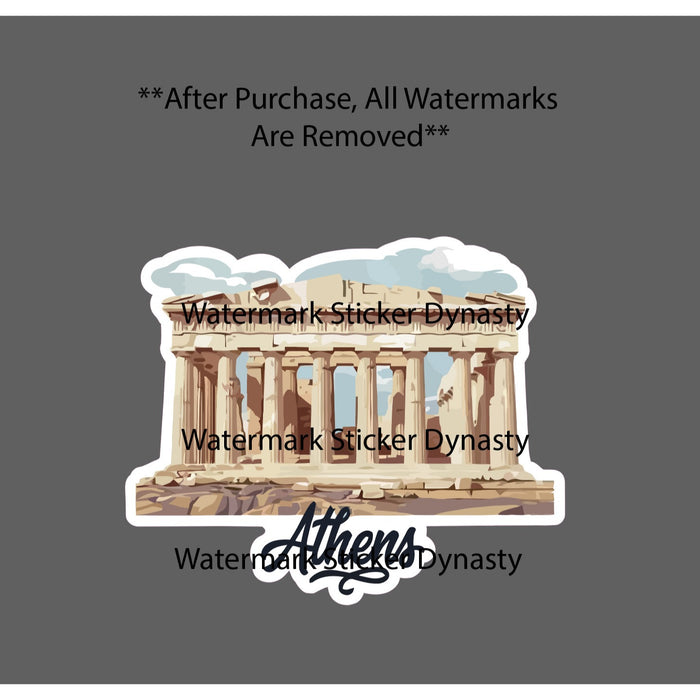 Athens Parthenon Sticker Waterproof Decal Ancient Greece Greek Travel Gift NEW