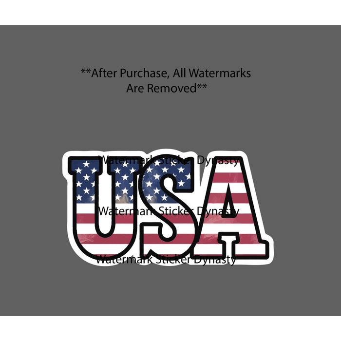 USA Sticker Waterproof Decal Retro Vintage Tattered United States Gift NEW