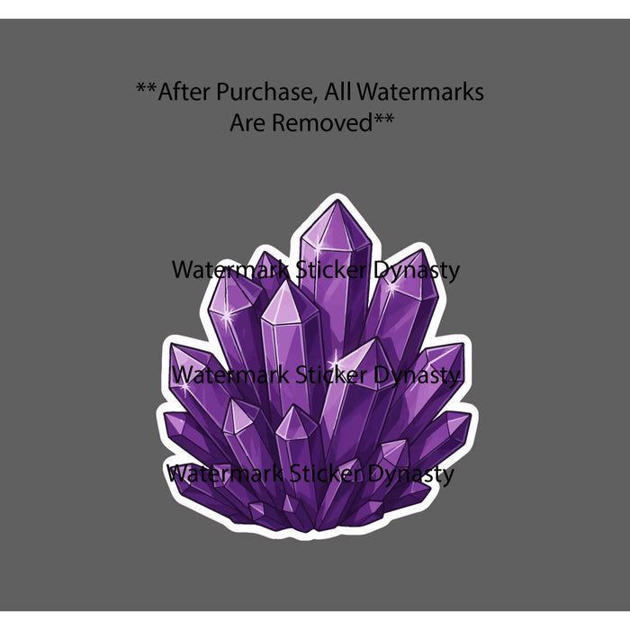 Amethyst Sticker Waterproof Decal Crystals Earth Stone Gem Gemstone Gift NEW