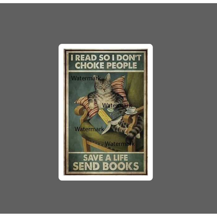 Reading Books Sticker Anger Prevention NEW