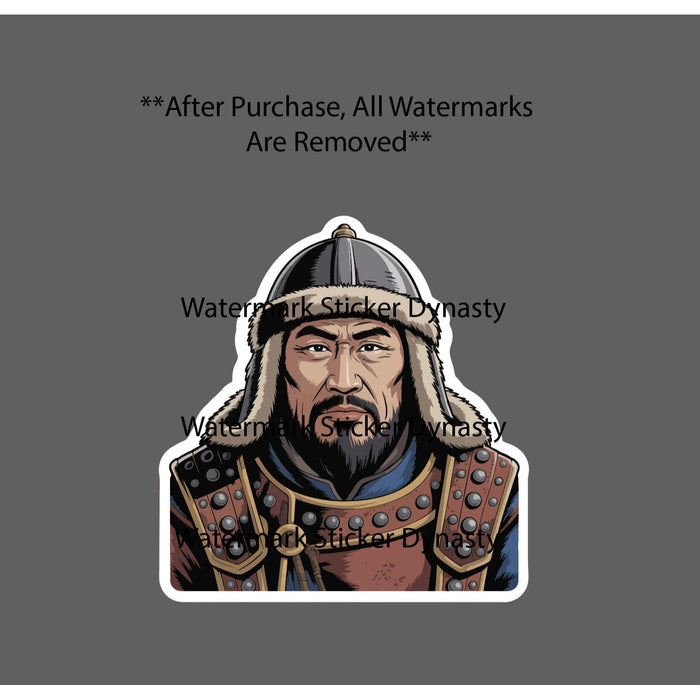 Genghis Khan Sticker Waterproof Decal Mongol Mongolian History Conquer Gift NEW