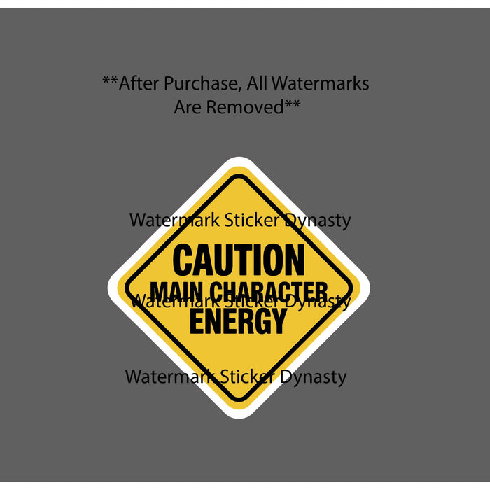 Main Character Energy Sticker Waterproof Decal Quote Warning Funny Gift NEW
