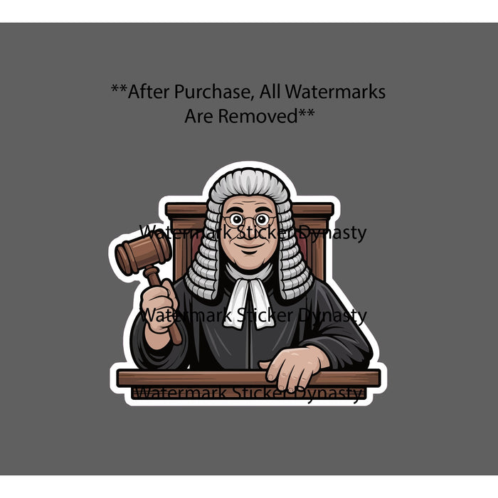 Judge Sticker Waterproof Decal Gavel Law Justice Order Laws Gift NEW