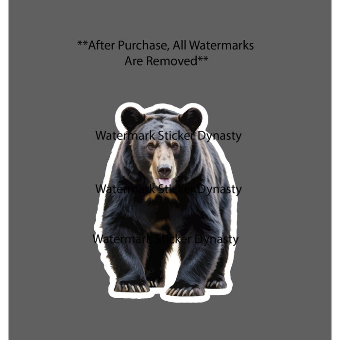 Black Bear Sticker Realistic Wildlife Nature Outdoor Gift Waterproof NEW