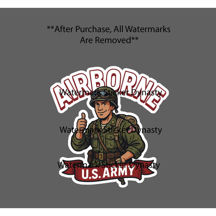 Airborne Sticker Waterproof Decal United States Army Military WW2 Gift NEW