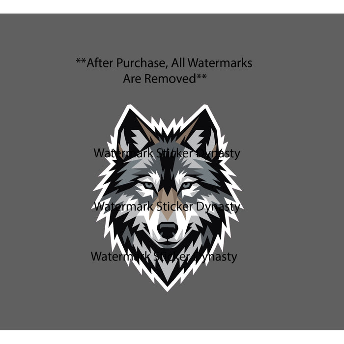 Wolf Geometric Sticker Waterproof Decal Animal Outdoor Nature Wildlife Gift NEW