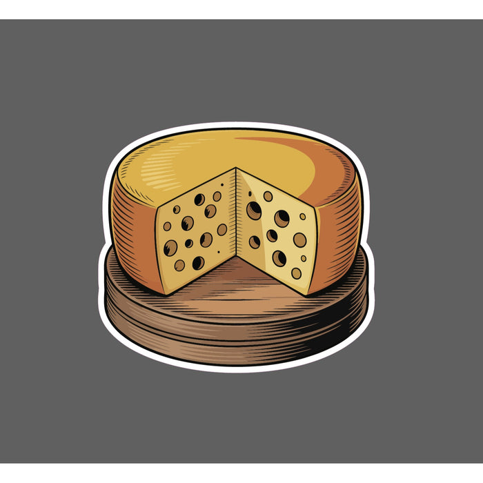 Cheese Wheel Sticker Waterproof Decal Food Pasta Italian Taste Gift NEW