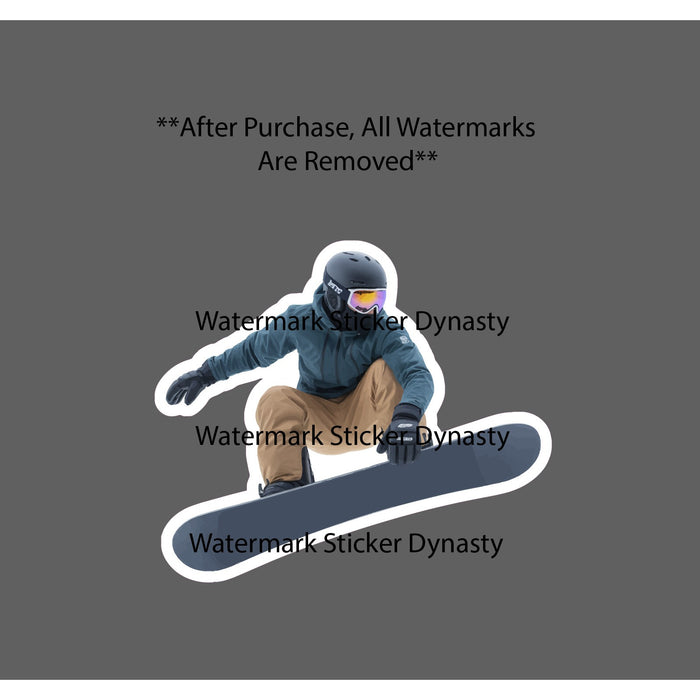 Snowboarder Sticker Waterproof Decal Winter Wintersports Mountain Gift NEW
