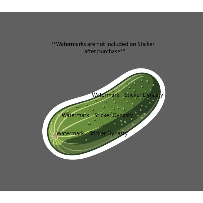 Cucumber Sticker Waterproof Decal Food Pickle Dinner Lunch Gift NEW