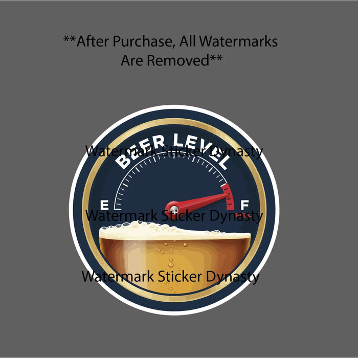 Beer Level Sticker Waterproof Decal Brew Party Full Drinking Gift NEW