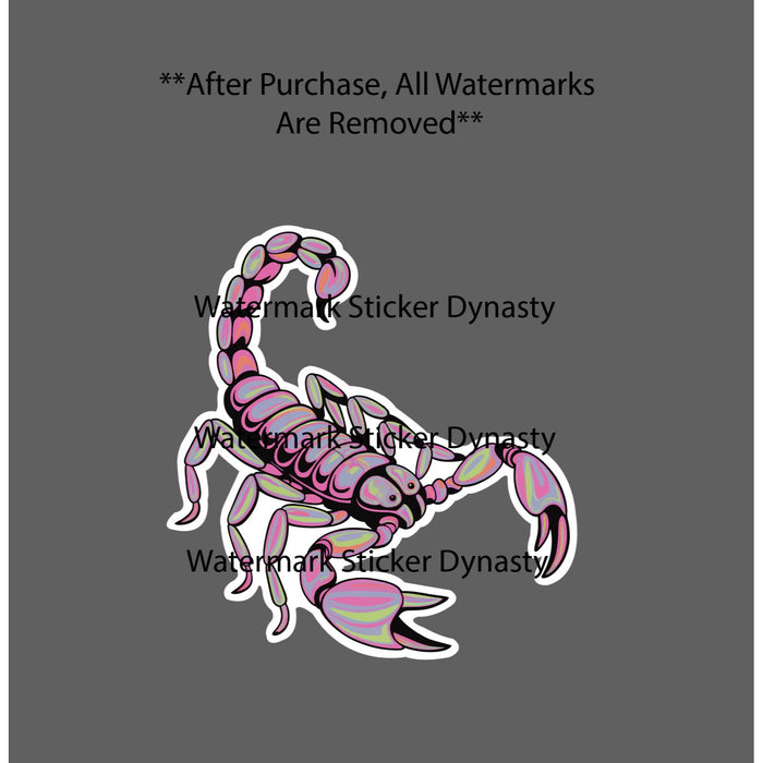 Scorpion Sticker Waterproof Decal Trippy Abstract Animal Desert Wild Gift NEW