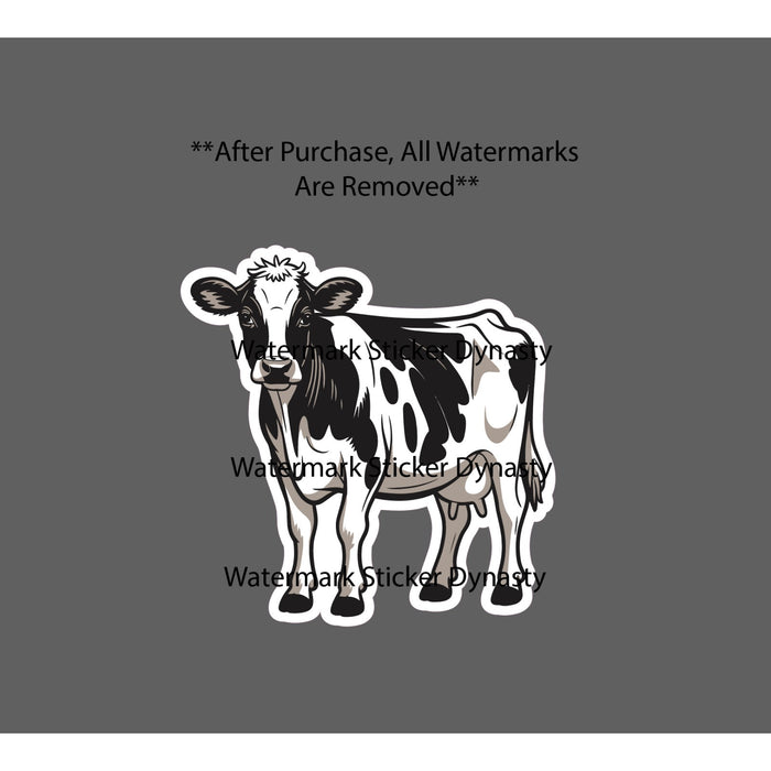 Holstein Cow Sticker Waterproof Decal Dairy Milk Cheese Farm Farmhouse Gift NEW