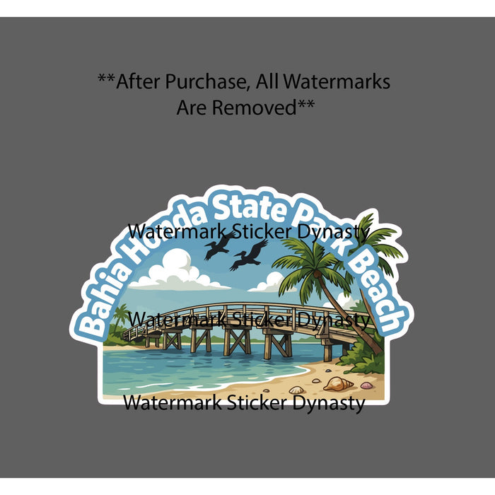 Bahia Honda State Park Beach Sticker Waterproof Decal Travel Sand Gift NEW