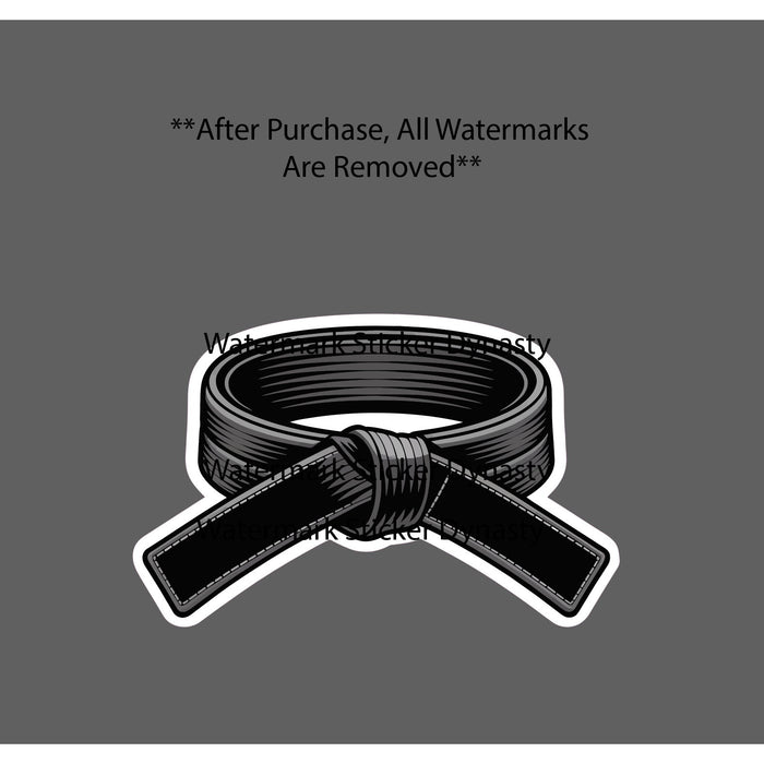 Black Belt Sticker Jujutsu Taekwondo MMA Martial Arts Train Gift Waterproof NEW