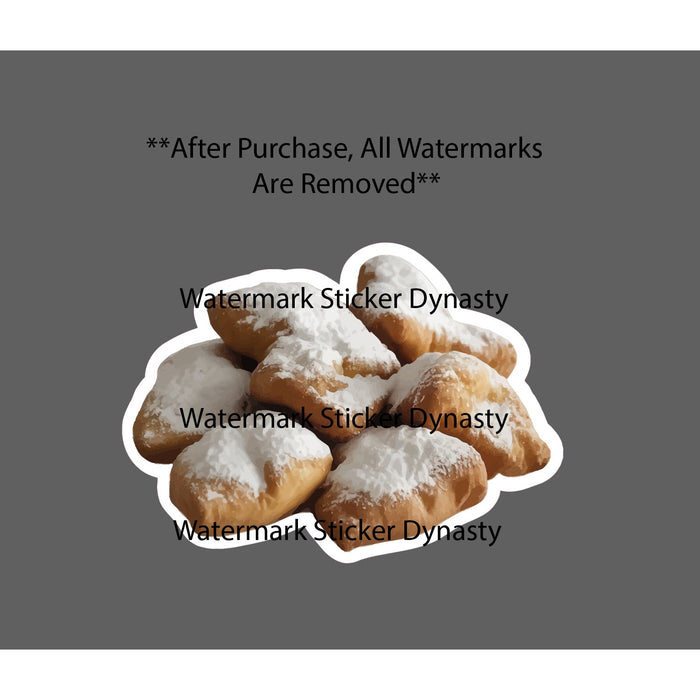 Beignets Sticker Waterproof Decal Food Dessert France French Gift NEW