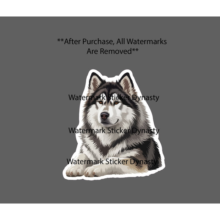 Alaskan Malamute Sticker Waterproof Decal Dog Animal Pet Breed Winter Gift NEW