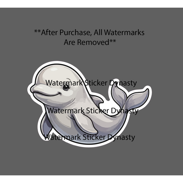 Beluga Whale Sticker Waterproof Decal Animal Ocean Wildlife Nature Gift NEW