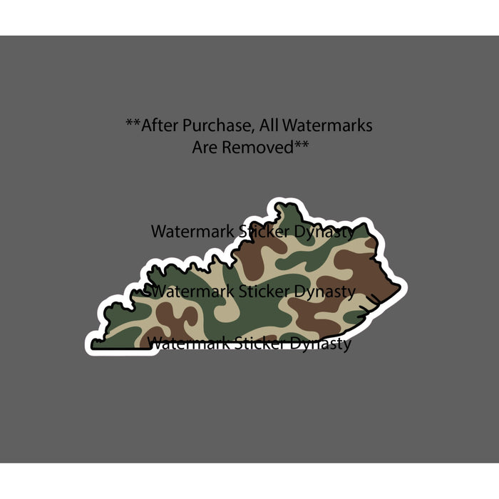 Kentucky Sticker Waterproof Decal Camo Outdoor Fishing Hunting Gift NEW