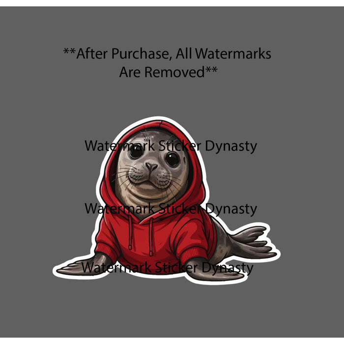 Baby Seal Hoodie Sticker Waterproof Decal Animal Cute Kawaii Wildlife Gift NEW