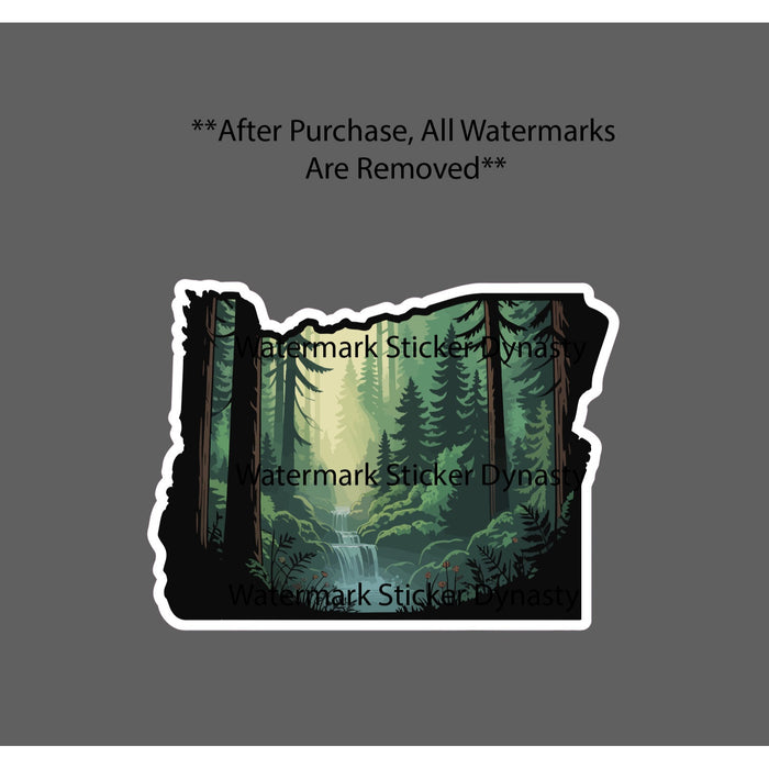 Oregon Sticker Waterproof Decal State Nature Scene Outdoor Woods Gift NEW