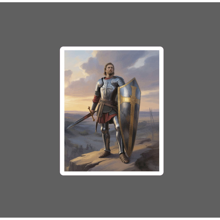 Christian Warrior Sticker Waterproof Decal Jesus Faith Defense Gift NEW